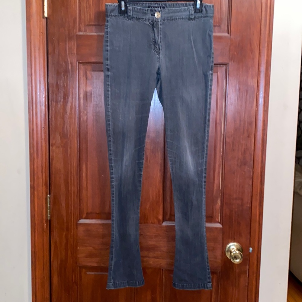 Theory - grey stretch denim high rise jean- 4